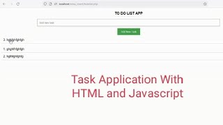 Task Application/ to do list Application