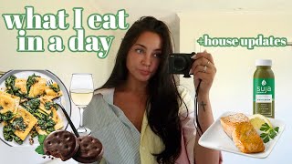 what I eat in a day + house progress 🍽 💚