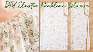 DIY Elastic Neckline/Off The Shoulder Top | Beginner Friendly Sewing Projects