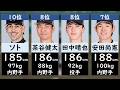 【千葉ロッテマリーンズ】身長ランキング2026