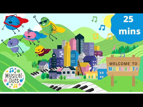 Musical Dots | 25 Minute Medley | Big Tunes for Little People! | Educational Songs for Kids