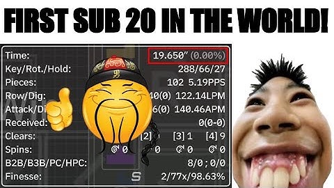 FIRST EVER SUB 20 ON MOBILE!!! Techmino Tetris 40L Sprint Mobile WR (19.650s)