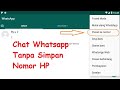 Cara Chat Whatsapp Tanpa Simpan Nomor Bisa Chat & Telepon