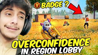 DONT DO THIS IN V BADGE LOBBY😱 TOP REGION Player Made Me Cry 😭 | Free Fire Pakistan