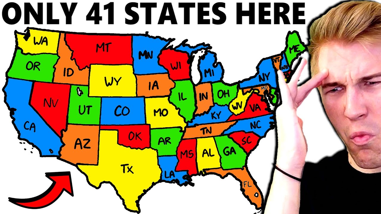 Which Us States Are Missing From The Map Youtube