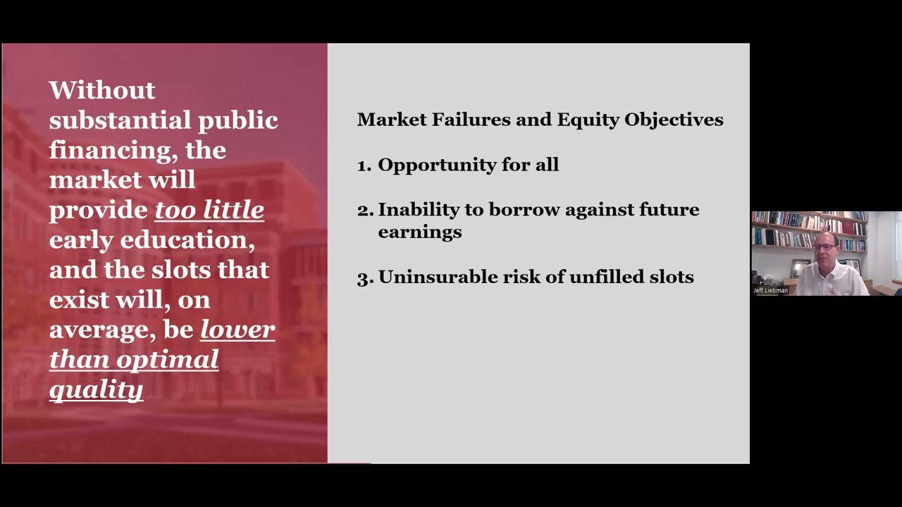 Jeffrey Liebman, Director, Rappaport Institute: An Economic Analysis of MA's Early Education Market