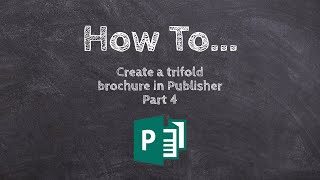 How to create a tri-fold brochure -- step by step tutorial -- part 4