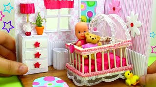 100% ORIGINAL Handmade DIY Miniature Baby Nursery Room - NOT FROM A KIT. DIY miniature baby room with accessories. DIY 