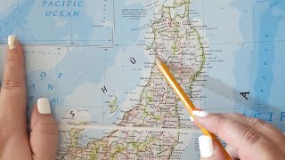 ASMR ~ Akita, Japan History & Geography ~ Soft Spoken Map Tracing Google Earth