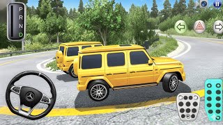 Golden Mercedes G63 AMG: Extreme Narrow Mountain Road Drive | 3D Driving Class 2026 screenshot 5