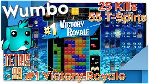 Tetris 99 - Insane 25 Kill - 55 T-Spin #1 Victory Royale