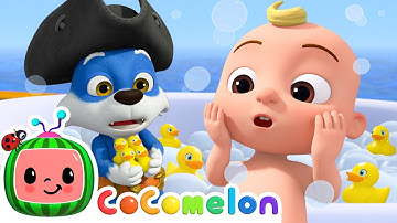 5 Little Ducks Bath Song 🛁 Count with Animals | CoComelon JJ