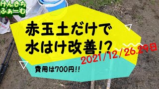 スコップと７００円で水はけ改善