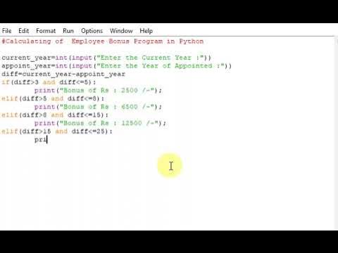 Calculating of Employee Bonus Program in Python - YouTube