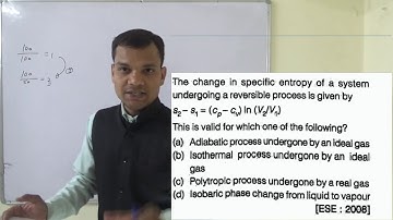#ese previous year solved question #mechanicql_engineering #second_law #carnot cycle #entropy #gate