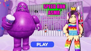 SPEED RUN GRIMACE BARRY'S PRISON RUN! Roblox obby