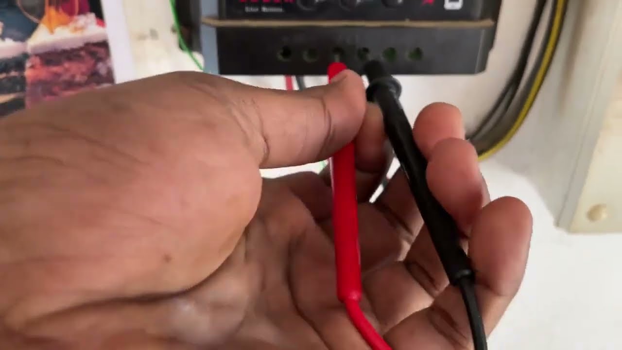 Solar Charge Controller Solar Panel & Exide Solar Battery voltage Checking by Voltage Meter