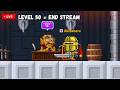 🔴 LEVEL 50 = END STREAM, BESOK ALL IN DEEP NETHER  - Pixel Worlds