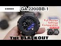 Review dan Setting Jam tangan casio Gshock GA-2200BB-1A