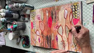 My Soft Yellow & Pink Floral Landscape – Gentle | Art Journal Timelapse screenshot 4