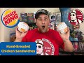 Burger King Hand Breaded Classic & Spicy Chicken Sandwich Review - Chicken Sandwich Wars!