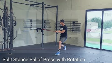 How to do a Split Stance Pallof Press with Rotation