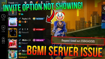 Invite Option Not Showing In BGMI 🤬|| Request Timed out Issue BGMI || How To Fix? || BGMI News #89