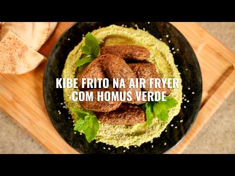 Quibes Fritos com Homus Verde