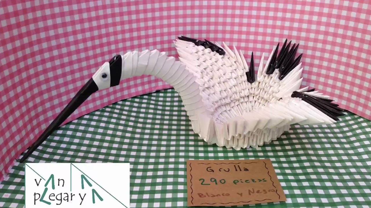 cigueña origami 3d kumitate YouTube