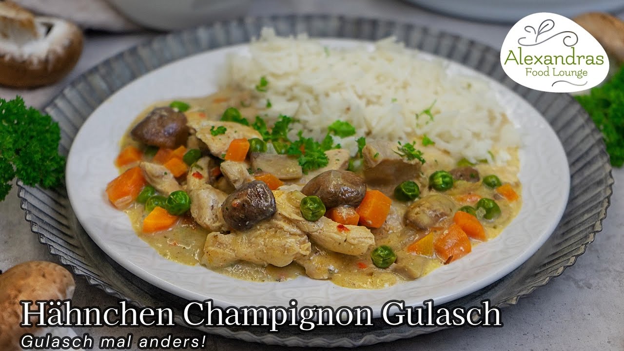 Leckeres und einfaches Hähnchen Champignon Gulasch! #justspices # ...