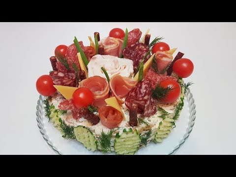 ТОРТ ЗАКУСОЧНЫЙ " МЯСНОЙ БУКЕТ " ( cake snack "meat bouquet" )