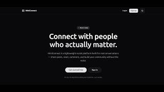 MiniConnect | React and Django Social Media Site