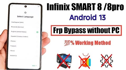 Infinix Smart 8 X6525Android 13 FRP Bypass |Settings not opening| No PC