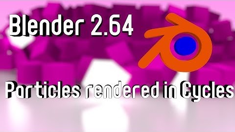 Blender 2.64 Paricles rendered in Cycles