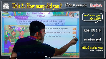 English Std 7 Sem 1 Unit 2  Activity 1 (A) & Activity 1(B)