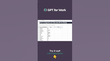 Classify data in Google Sheets with ChatGPT #shorts