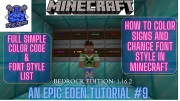 How To Make Colored Signs In Minecraft Bedrock PS4 plus all Color and style codes