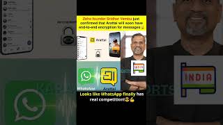 Zoho’s Arattai to bring end-to-end encryption soon 🔒#viral #viralshorts #businessideas