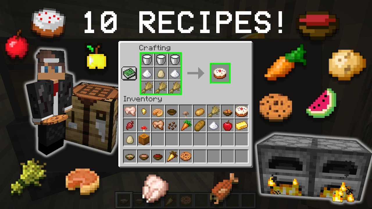 ✓ Minecraft Food: 10 Easy Recipes! - Youtube