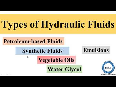 Types of Hydraulic Fluids