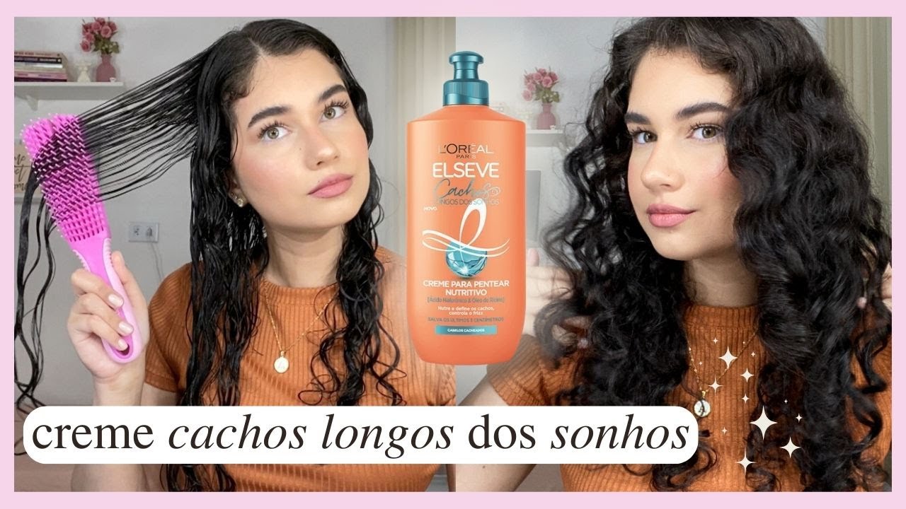 testei creme ELSEVE CACHOS LONGOS DOS SONHOS *cabelo ondulado* | Ana Moraes