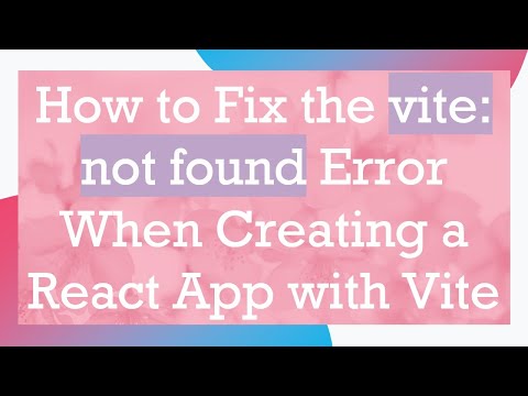 How to Fix the vite: not found Error When Creating a React App with Vite
