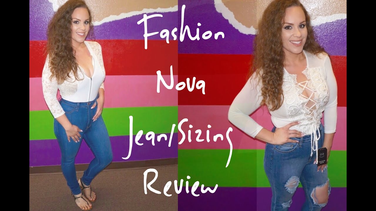 fashion nova jeans try on haul size review comparison youtube size on review