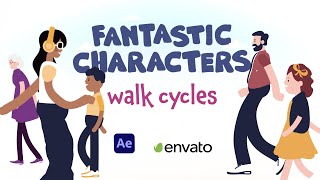 Fantastic Characters - Walk Cycles After effects template