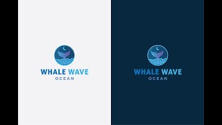 Professional Whale Logo Design (Adobe Illustration 2021)
