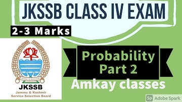 Probability part 2 | jkssb class IV | jkssb class IV maths| ntpc