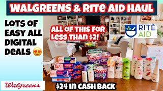 WALGREENS & RITE AID HAUL/ Easy all digital deals / Learn Walgreens & Rite Aid Couponing