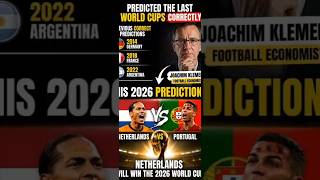 The Economist Who Predicted the Last 3 World Cups Just Revealed 2026 Winner! ⚽📊" #worldcup2026