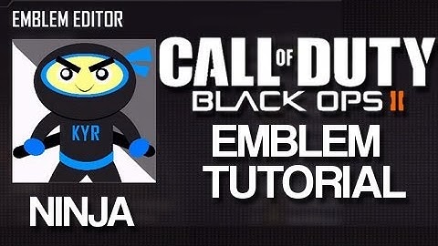 Black Ops 2 Emblem Tutorial - Ninja! (Black Ops 2 KYR SP33DY Emblem)