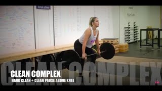 HANG CLEAN + CLEAN PAUSE ABOVE KNEE